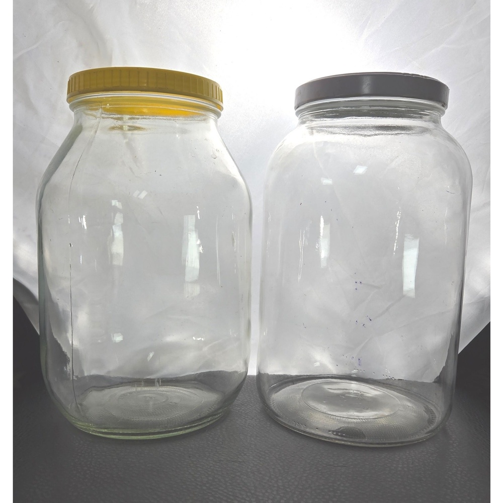 Vintage Clear Glass Sun Tea Jars Liptop Sun Tea & Arkansas Glass Company
